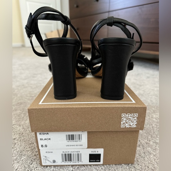 Dolce Vita “Iesha” Womens Black Leather Heels, Size 8 - Picture 5 of 8